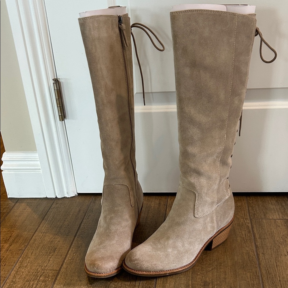 Sofft Sharnell Tan Beige Knee Boots - Picture 4 of 8